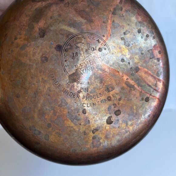 Revere Ware 1801 Copper Clad Saucepan Pot 1 Qt w/ Lid Stainless USA Made - Picture 12 of 16